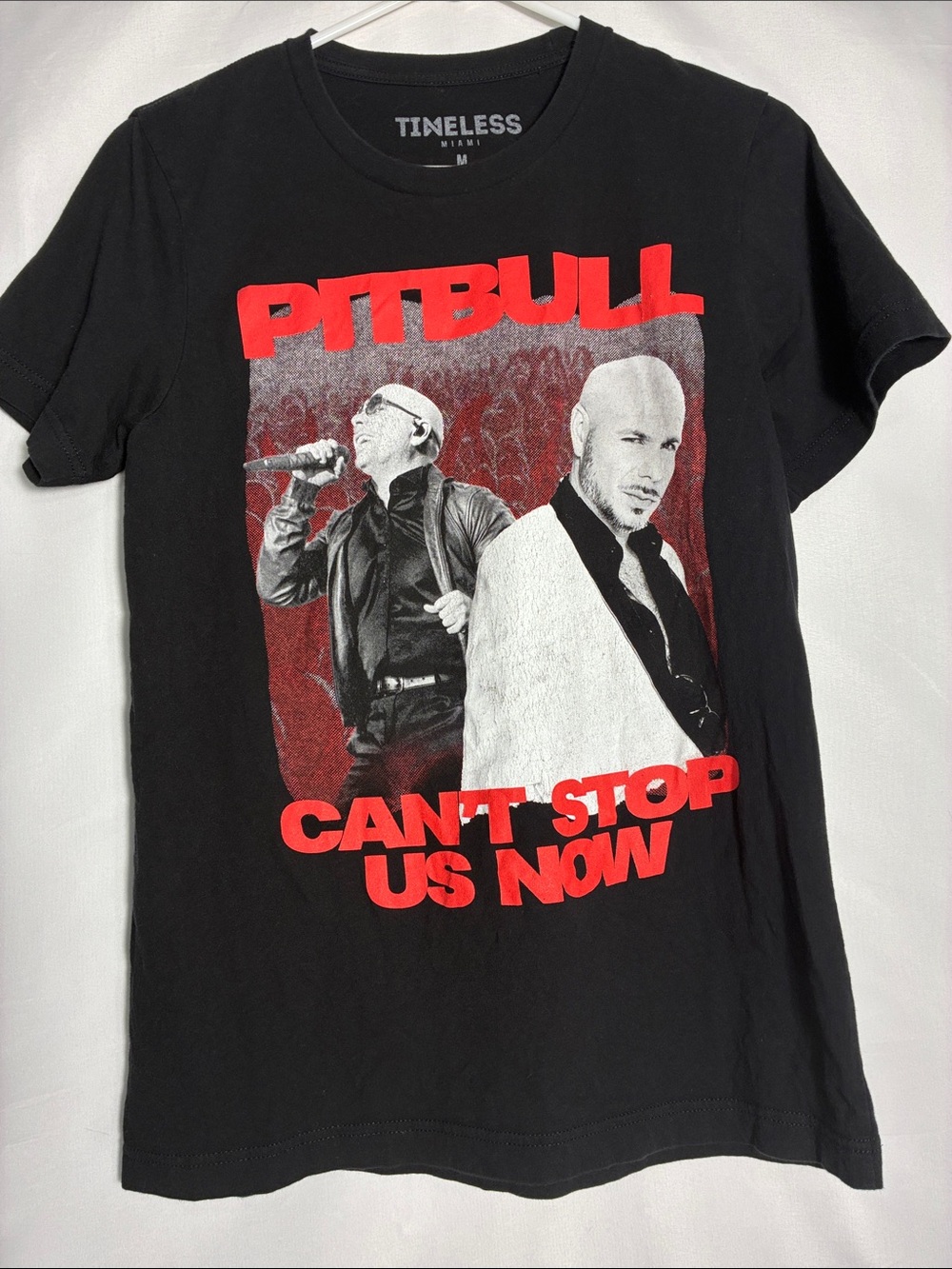 Pitbull 2022 Can’t Stop Us Now Concert Tour Graphic Tee Size Medium